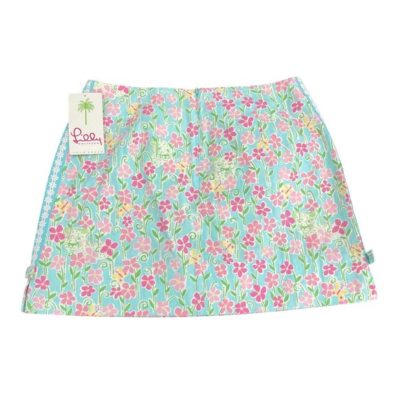 Lilly Pulitzer Kimilyn Skort Wave Blue Floral Tiger, Size 8 NWT - Picture 5 of 7